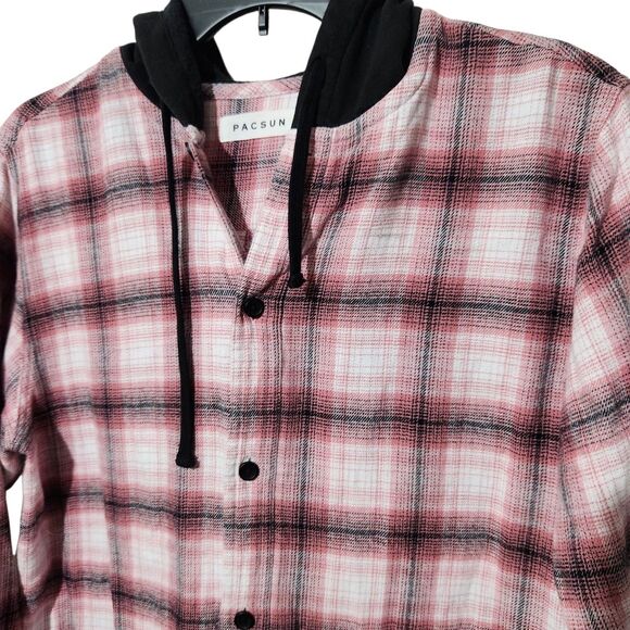 Pacsun Hoodie Sweater For Women Size Small Pink Front Buttons - Picture 2 of 11